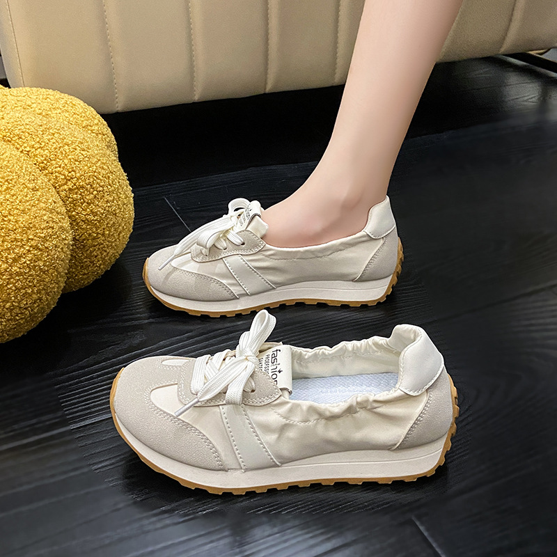 德训鞋女2025新款春季百搭平底运动休闲鞋ins潮软底爆款小白鞋子